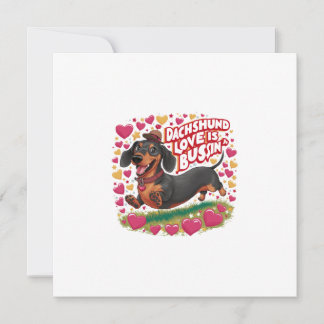 Dackel Liebe ist Bussin Einladung