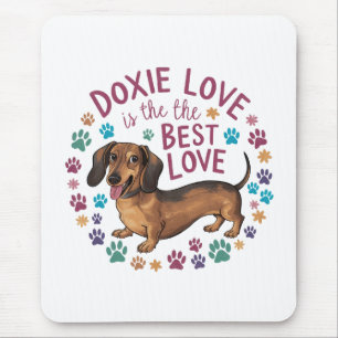 Dackel Liebe ist die beste Liebe Mousepad