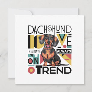 Dackel Liebe ist immer im Trend Einladung