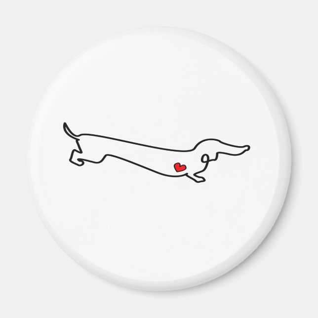 Dackel Liebe Magnet (Vorne)