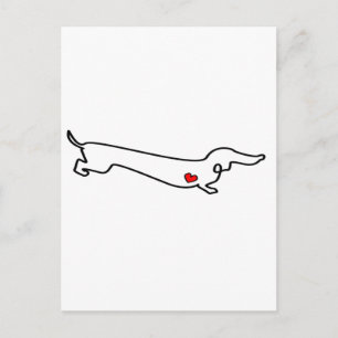 Dackel Liebe Postkarte