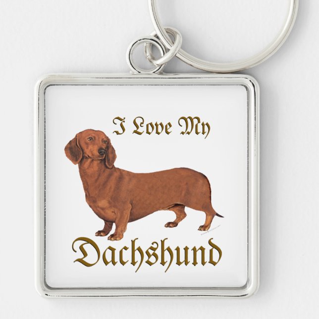 Dackel Liebe Schlüsselanhänger (Vorne)