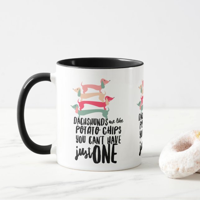Dackel Liebe Tasse (Mit Donut)