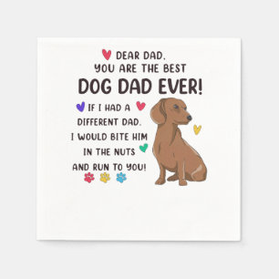 Dackel liebe Vater Sie sind die besten Serviette