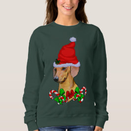 Dackel liebt Weihnachten froh Sweatshirt