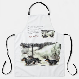 Dackel liebt Weihnachten Schürze