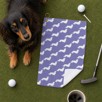Dackel Lila Golf Handtuch Dackel Dog Golfer Gesche