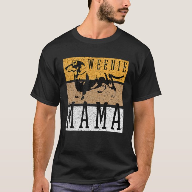 Dackel Long Body Dackel Würstchen Mama Rasse Paws T-Shirt (Vorderseite)