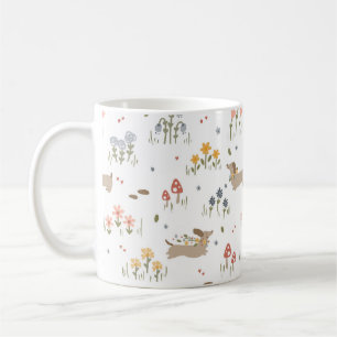 Dackel Lover Dog liebt Wildblume Kaffee Kaffeetasse