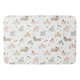 Dackel Lover Weiner Hunde Wurst Hunde Wildblume Badematte