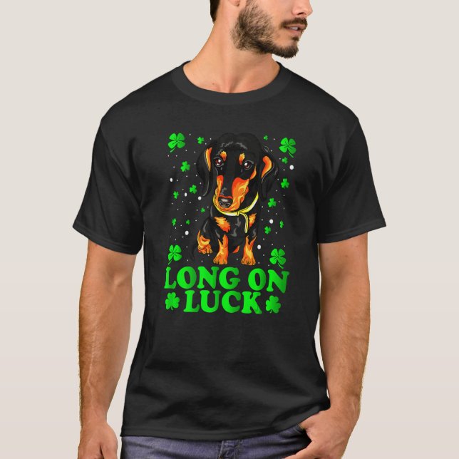 Dackel Luck St Patricks Day T-Shirt (Vorderseite)