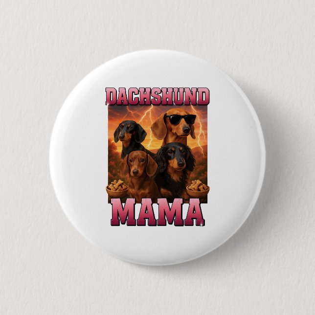 Dackel Mama Button (Vorderseite)