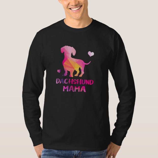 Dackel Mama Color Dackel Dog T-Shirt (Vorderseite)