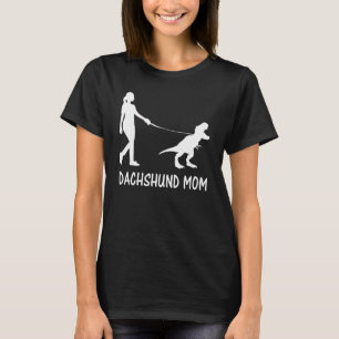 Dackel Mama Dackel Mama Dog Dinosaurier Frauen Mut T-Shirt
