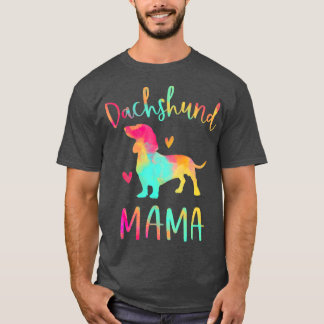 Dackel Mama Farbenfrohe Dackel gibt Hunde Mama T-Shirt