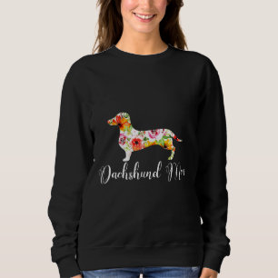 Dackel Mama Funny Niedliche Dackel Flora Dog Lover Sweatshirt