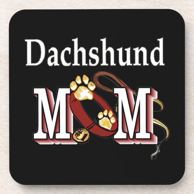 Dackel Mama Geschenke Untersetzer (Vorderseite)