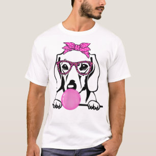Dackel Mama mit Kaugummi Bandanalbrille T-Sh T-Shirt