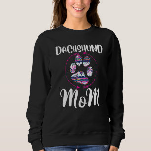 Dackel Mama Niedlich Paw Print Arrow Downer Sweatshirt
