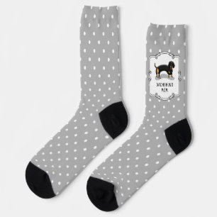 Dackel Mama (S schwarz & tan) - Niedliche Hundemut Socken