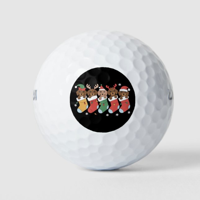 Dackel Mama Weihnachten Hund viel Geschenk Neues J Golfball (Vorderseite)