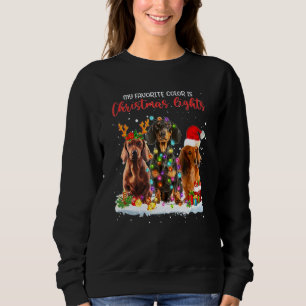 Dackel meine Lieblingsfarbe ist Weihnachtslicht XM Sweatshirt