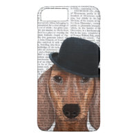 Dackel mit Black Bowler Hat