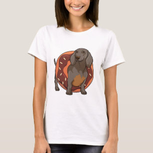 Dackel mit Donut T-Shirt