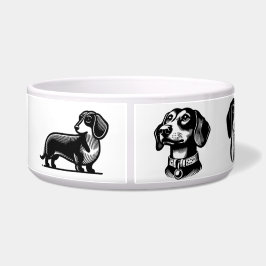 Dackel mit NAME Bowls Napf