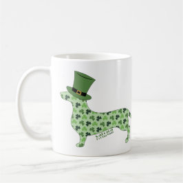 Dackel mit St. Patrick's Day Hat Kaffeetasse