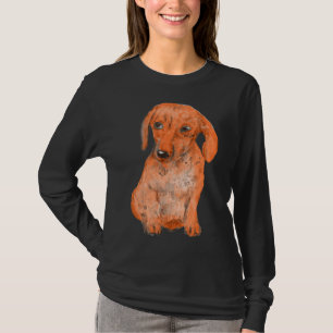 Dackel mit Wasserfarbe Dackel Dachs T-Shirt
