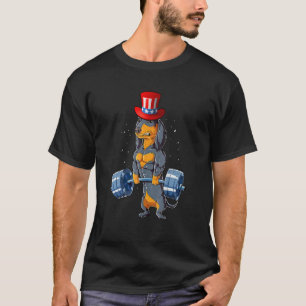 Dackel Muskelkraft Spaß 4. Juli Unc T-Shirt