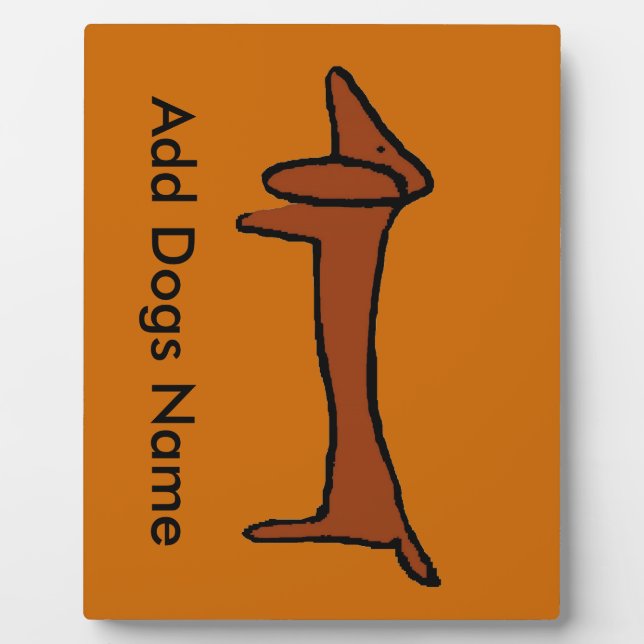 Dackel, Name hinzufügen Fotoplatte (Vorderseite)