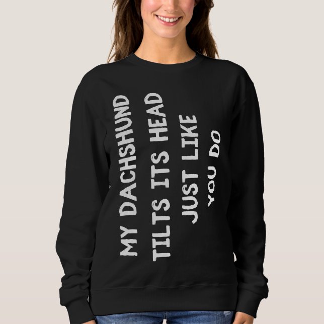 Dackel Niedlich Männer Kinder Sweatshirt (Vorderseite)