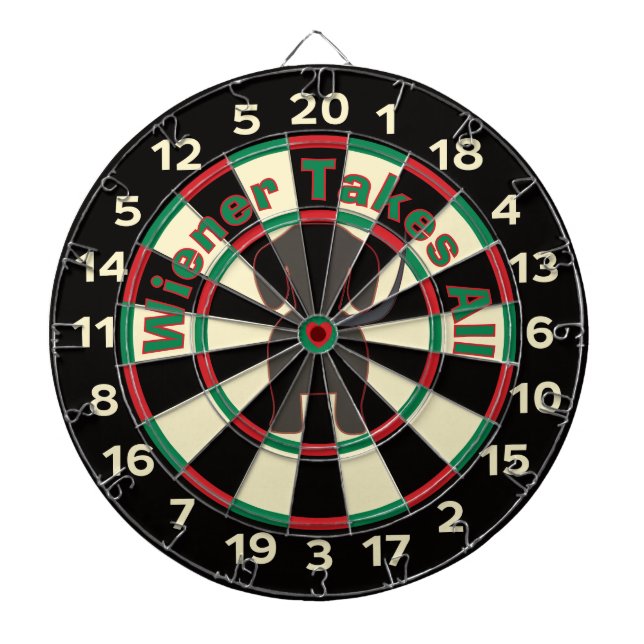 Dackel nimmt alle dartscheibe (vorne)