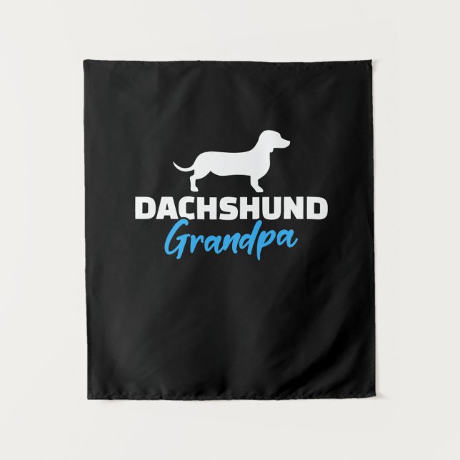 Dackel Opa Wandteppich (Vorderseite)