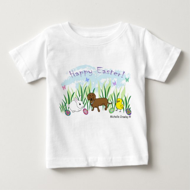 Dackel Oster Baby T-shirt (Vorderseite)