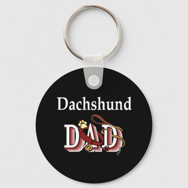 Dackel Papa Schlüsselanhänger (Vorderseite)