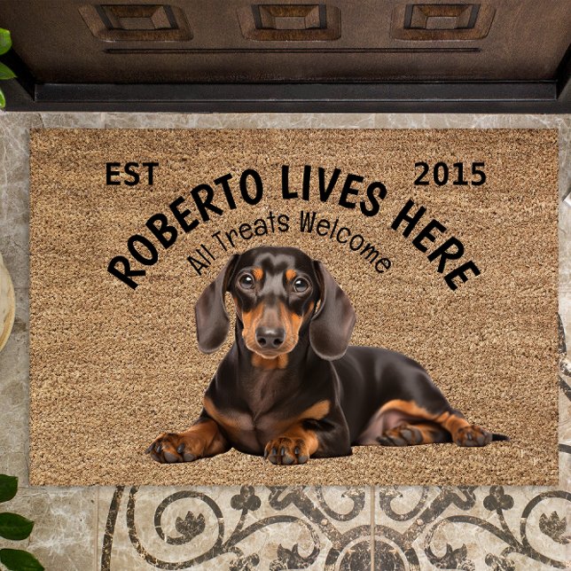 Dackel Personalisiert Hund Lover Doormat Fußmatte (Von Creator hochgeladen)