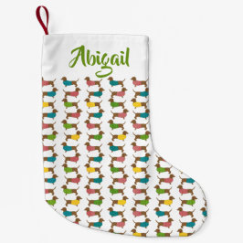 Dackel Personalisiert Weihnachten (2-seitig) Muste Kleiner Weihnachtsstrumpf