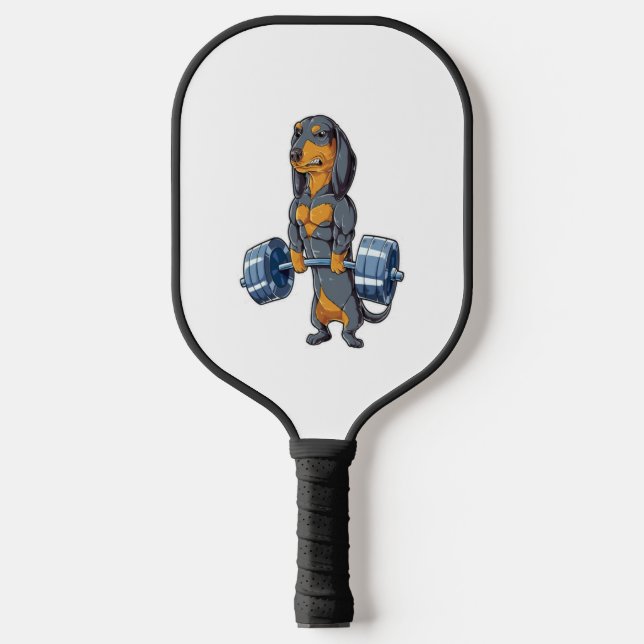 Dackel Pickleball Schläger (Vorderseite)