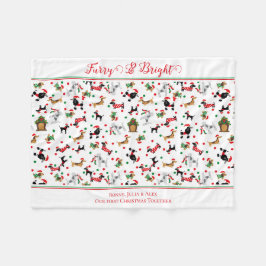 Dackel Poodle Dog Furore Weihnachten Fleecedecke