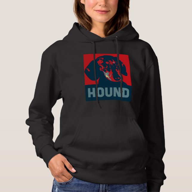 Dackel Pop Hound Hoodie (Vorderseite)