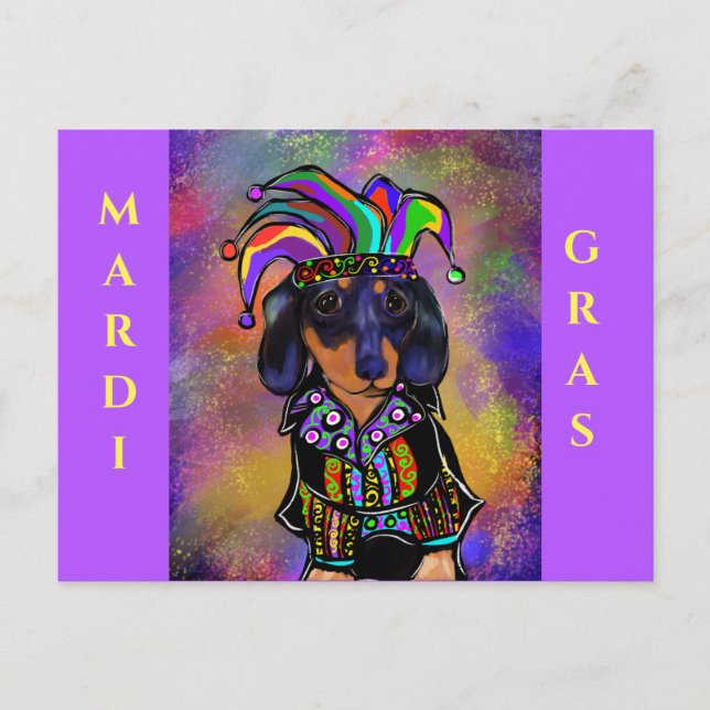 Dackel Postkarte (Vorderseite)