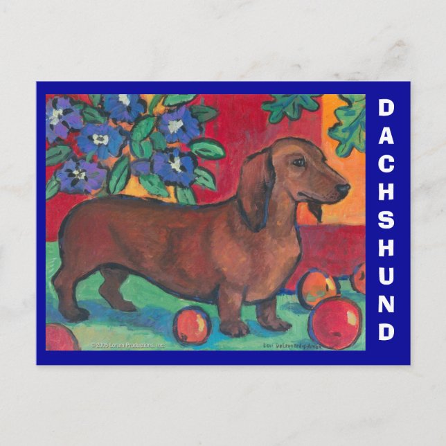 Dackel Postkarte (Vorderseite)