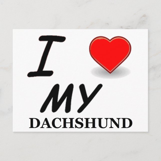 Dackel Postkarte (Vorderseite)