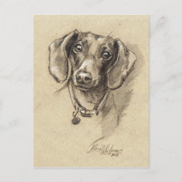 Dackel Postkarte