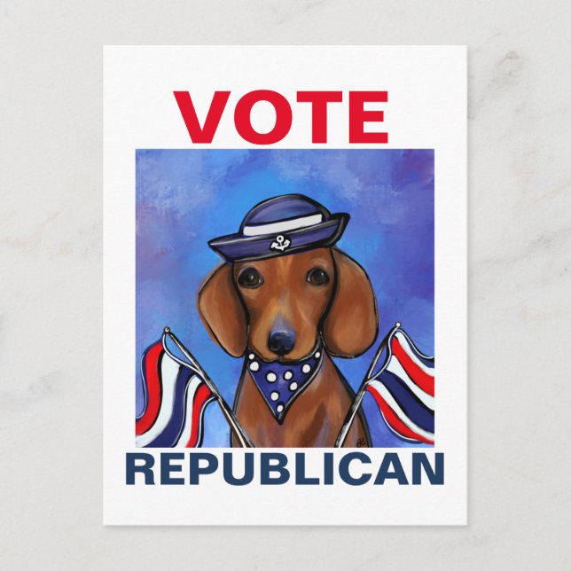 Dackel Postkarte (Vorderseite)