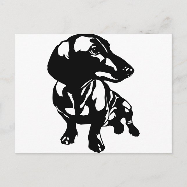 Dackel Postkarte (Vorderseite)