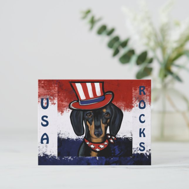 DACKEL POSTKARTE (Stehend Vorderseite)